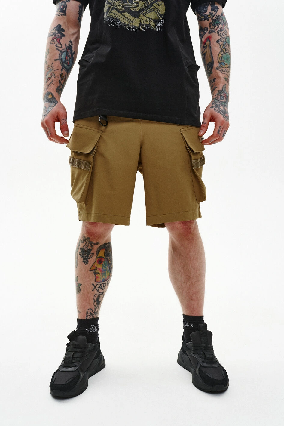 Карго шорти зі стрейч нейлону 