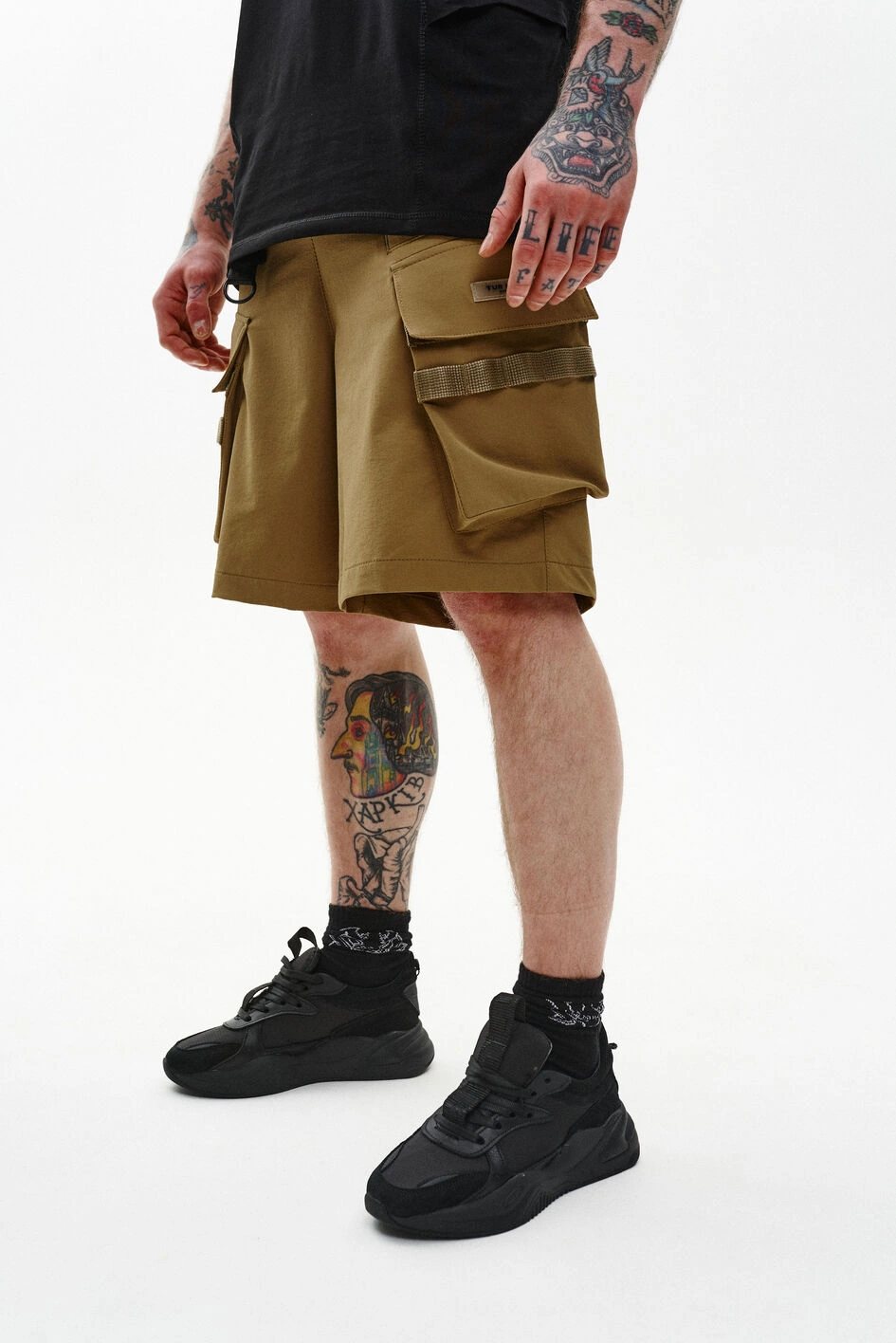 Карго шорти зі стрейч нейлону 