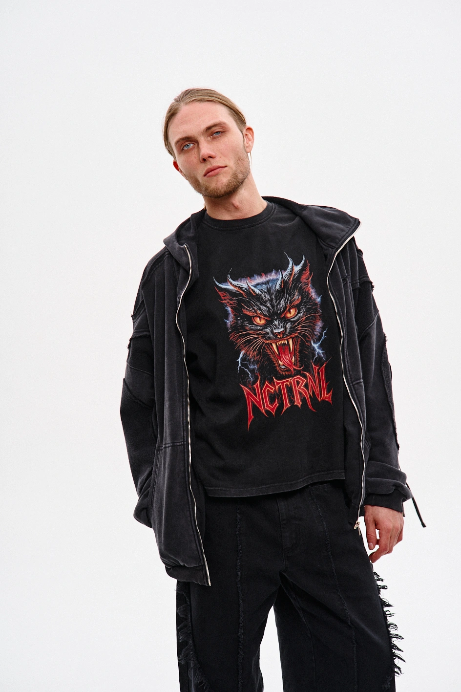 Чоловіче худі на блискавці NCTRNL оверсайз крою 