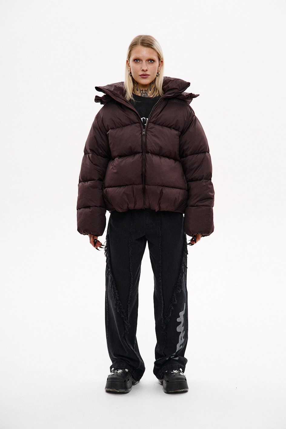 Зимовий водо-вітрозахисний пуховик оверсайз крою