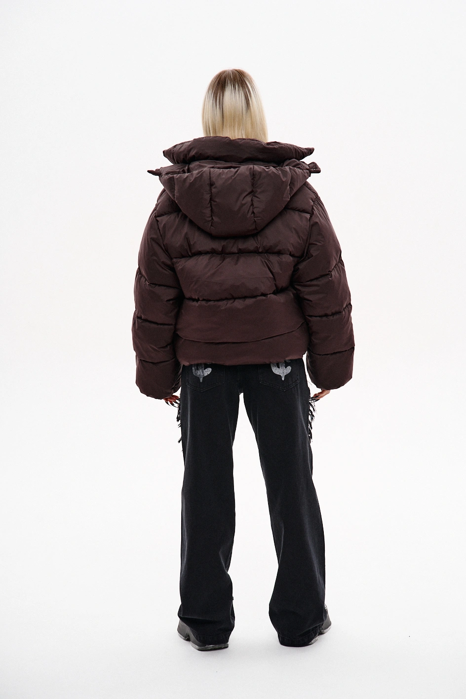 Зимовий водо-вітрозахисний пуховик оверсайз крою