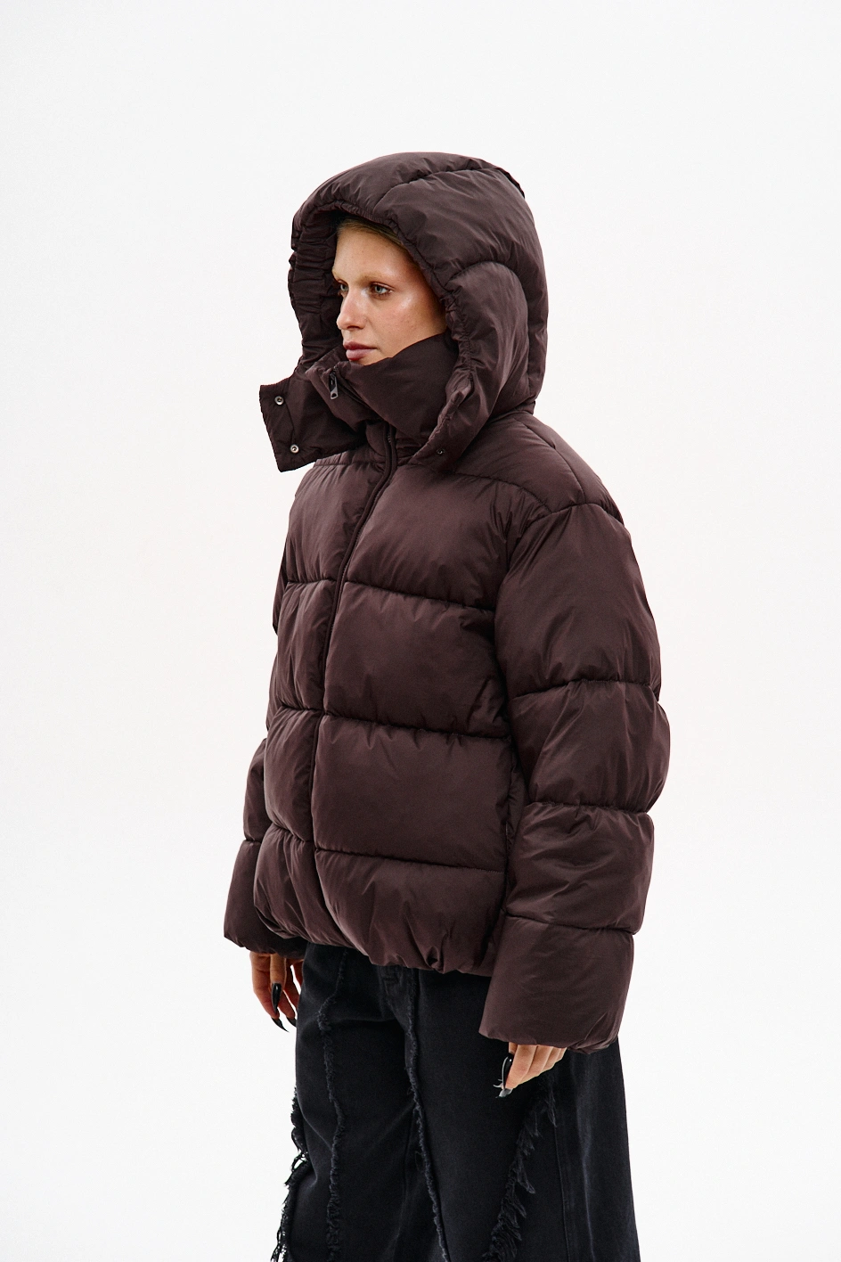 Зимовий водо-вітрозахисний пуховик оверсайз крою