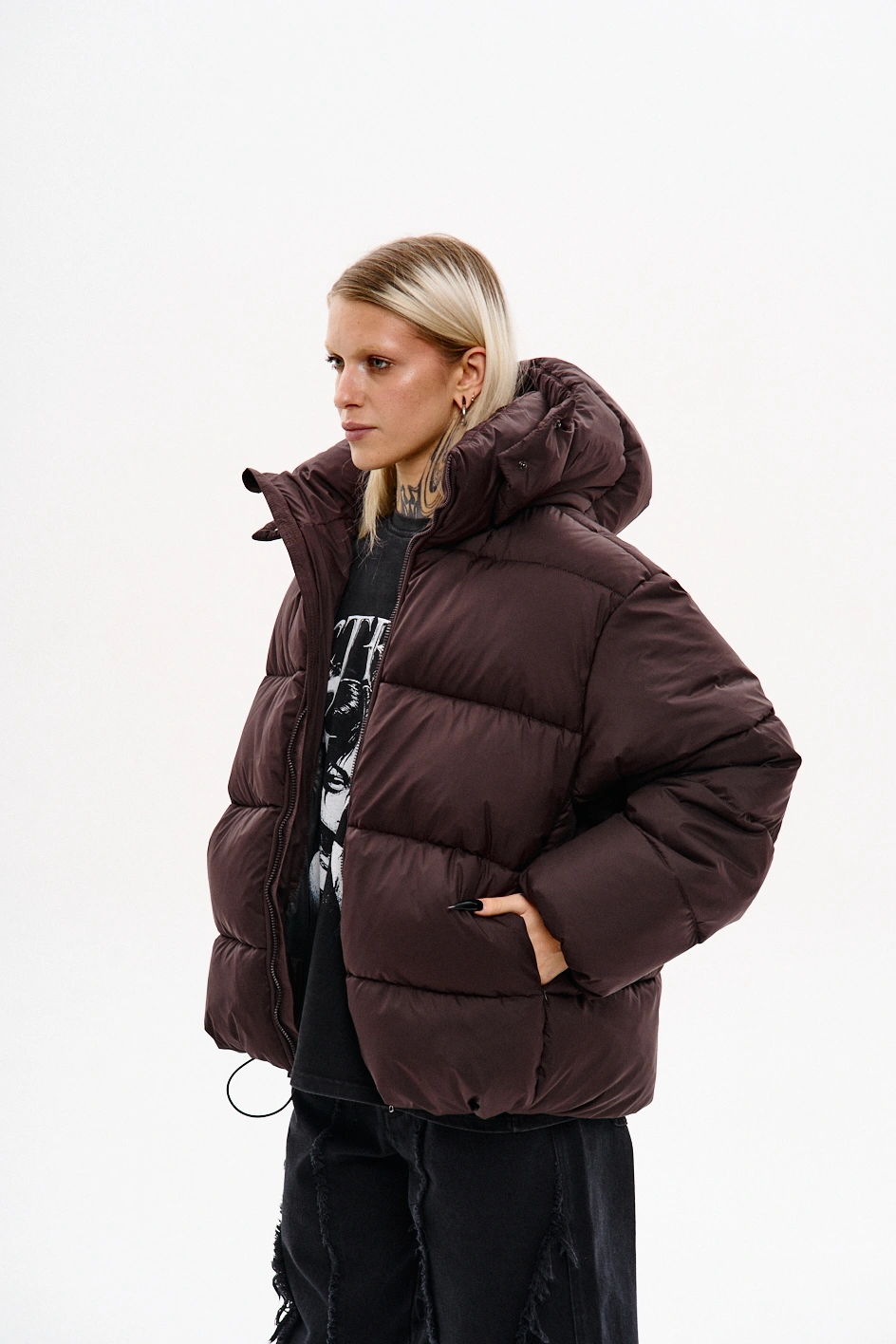 Зимовий водо-вітрозахисний пуховик оверсайз крою Зимовий водо-вітрозахисний пуховик оверсайз крою