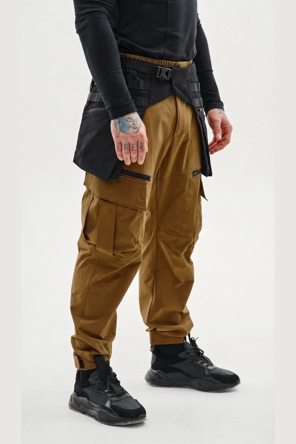 Накладний пояс з нейлону з кишенями на блискавках Накладний пояс з нейлону з кишенями на блискавках