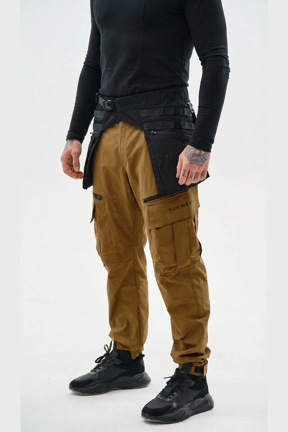 Накладний пояс з нейлону з кишенями на блискавках Накладний пояс з нейлону з кишенями на блискавках