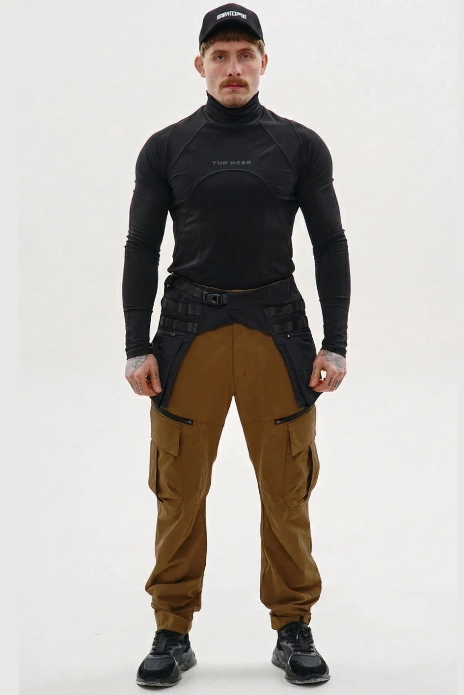 Накладний пояс з нейлону з кишенями на блискавках Накладний пояс з нейлону з кишенями на блискавках