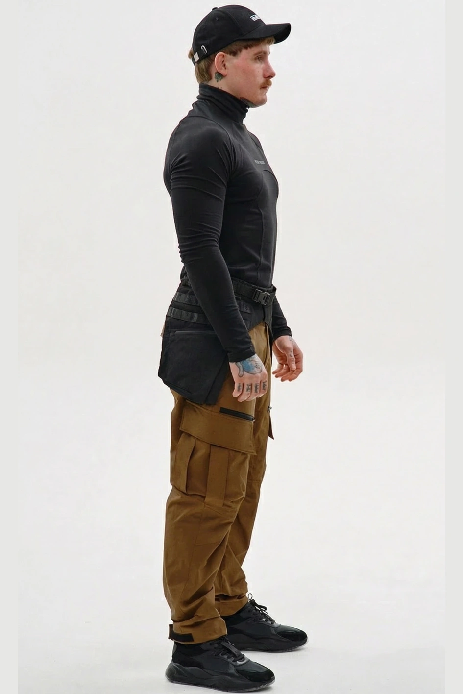 Накладний пояс з нейлону з кишенями на блискавках