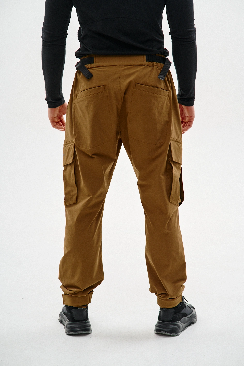 Карго штани прямого крою з нейлону 