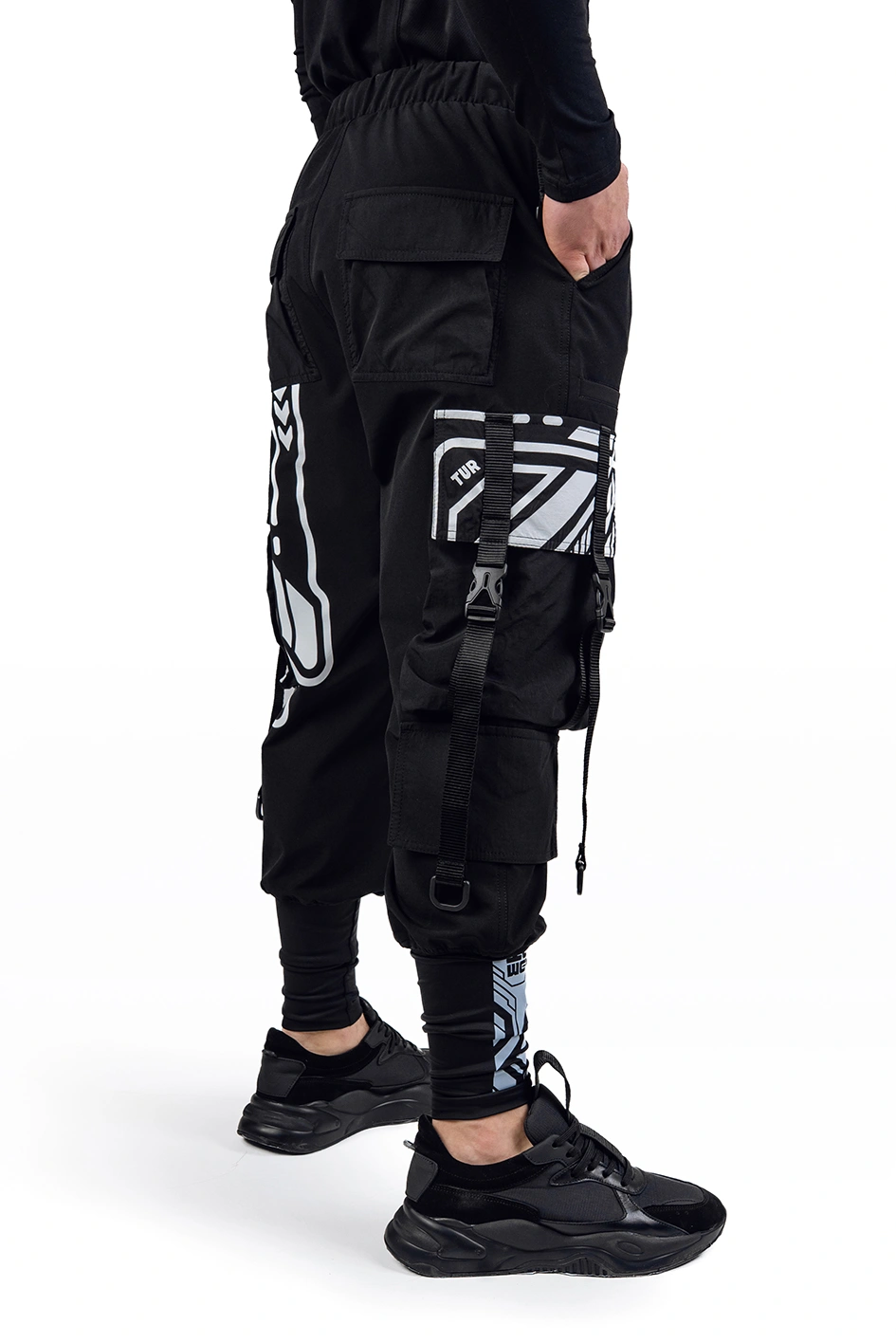 Карго штани з принтами 