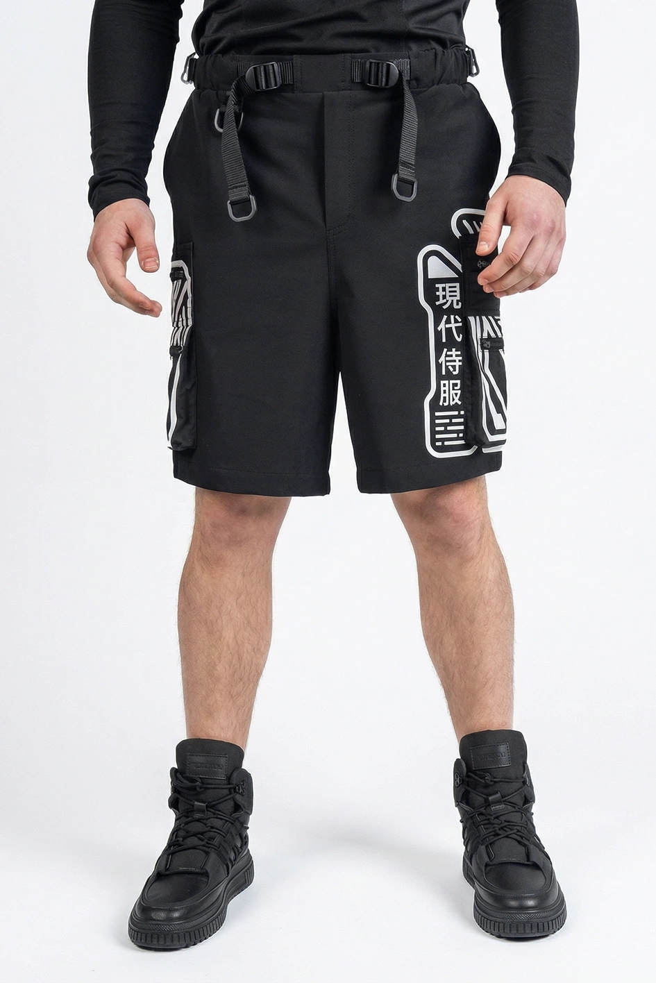 Шорти з нейлону та принтами 