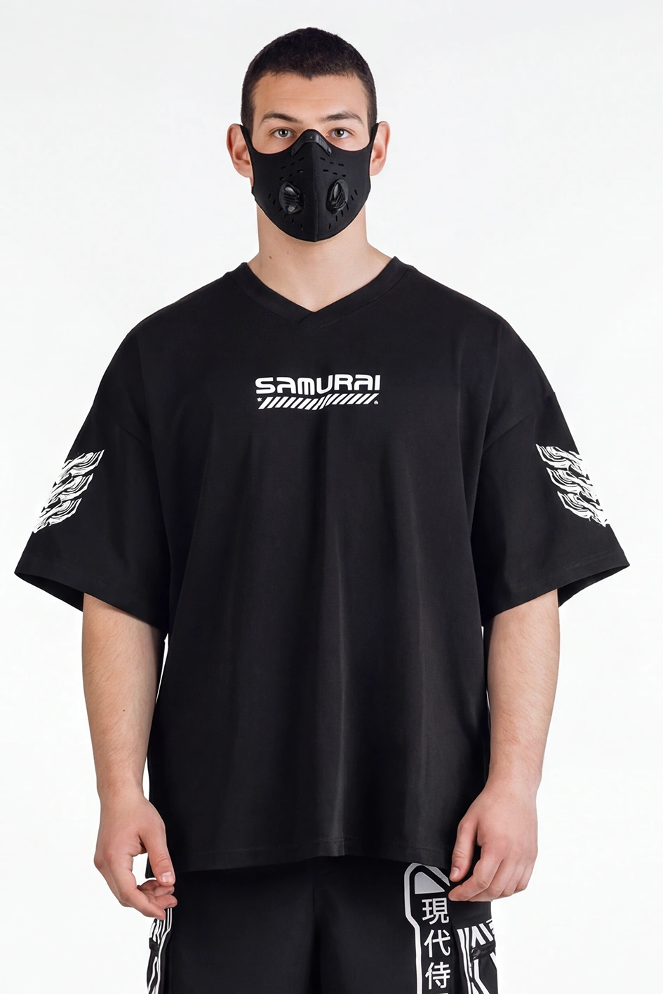 Футболка-кімоно оверсайз крою з принтами 